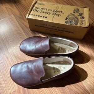 Men's Earthing Harmony Leather Slip-On Shoes Size 43 - Brentwood Brown
